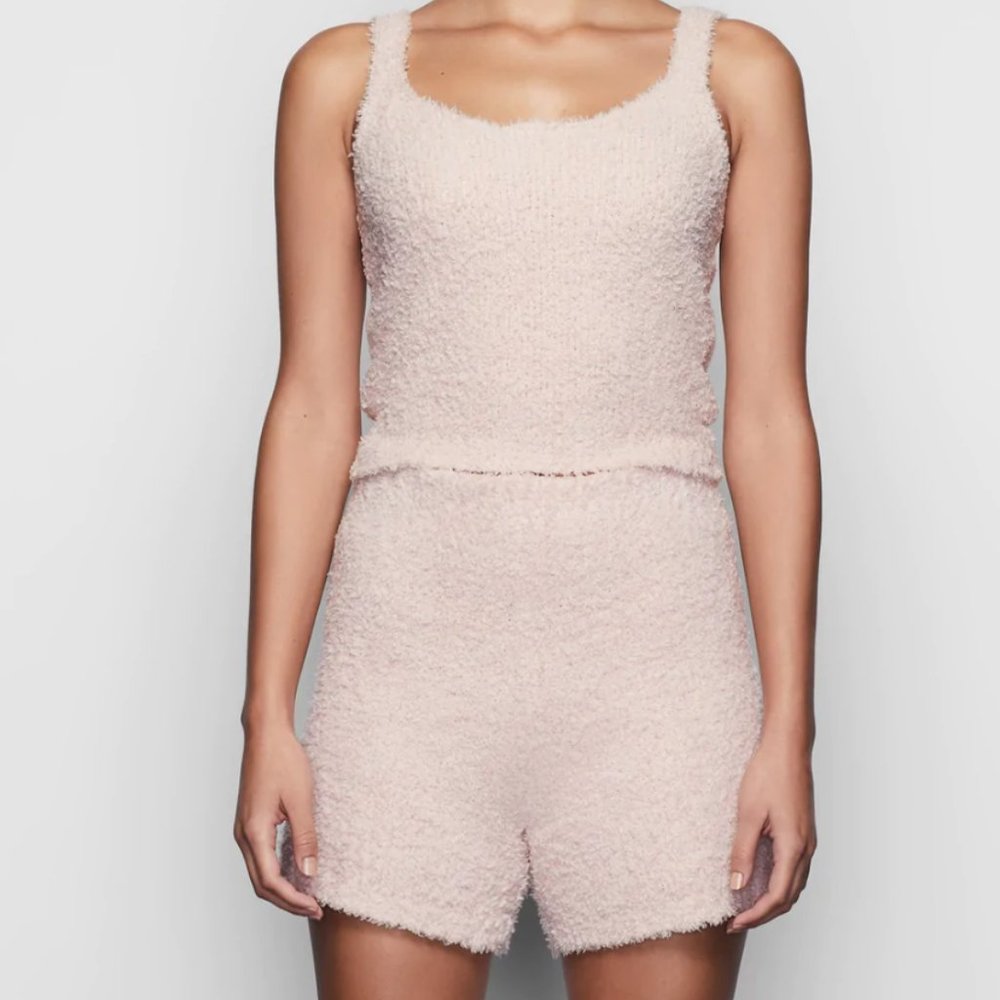 SKIMS - Cozy Knit Shorts in Stone Size L/XL